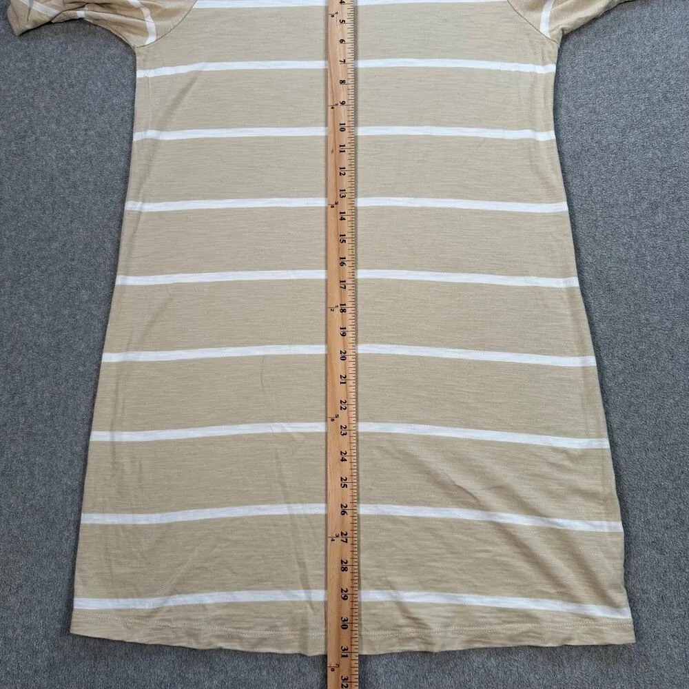 Sanctuary T-Shirt Dress Women's Small Stripe Beige/White Short Sleeve Casual - Image 6