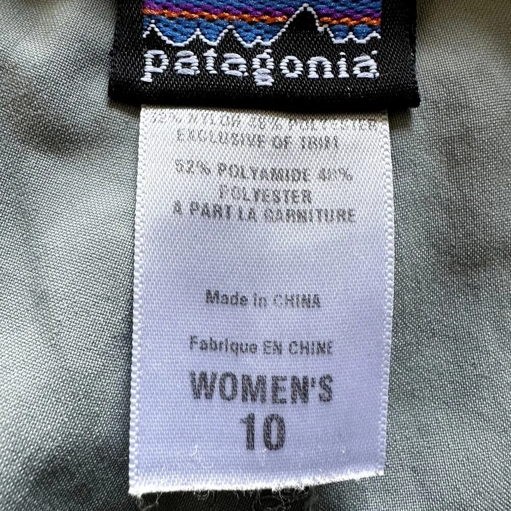 Patagonia Outdoor Skort A Line Mini Slash Pockets Hiking Camping Gray 10 - Image 3