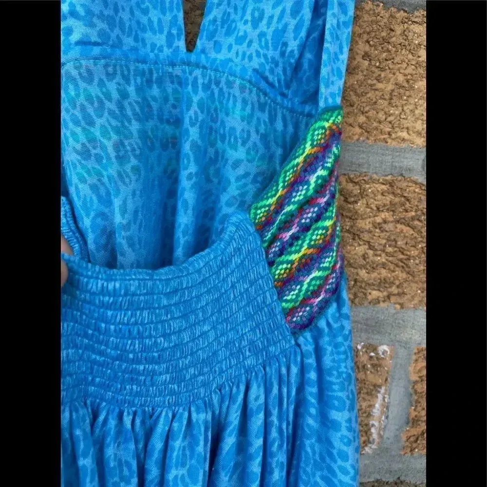 Pitusa Mini Halter Dress in Blue small/medium Blue - Image 8