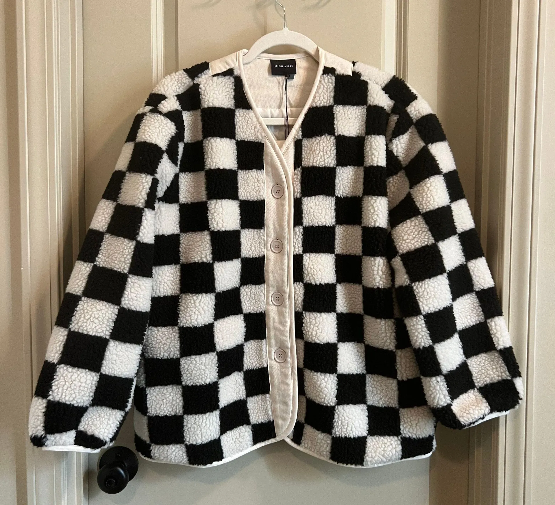 Black and White Checkered Jacket - Image 3