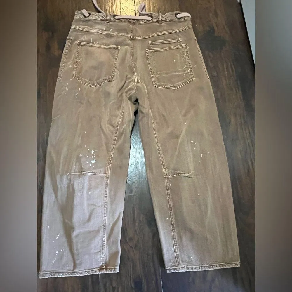 Free People We The Free Moxie Pull-On Barrel Jeans Melted Chocolate - Image 3