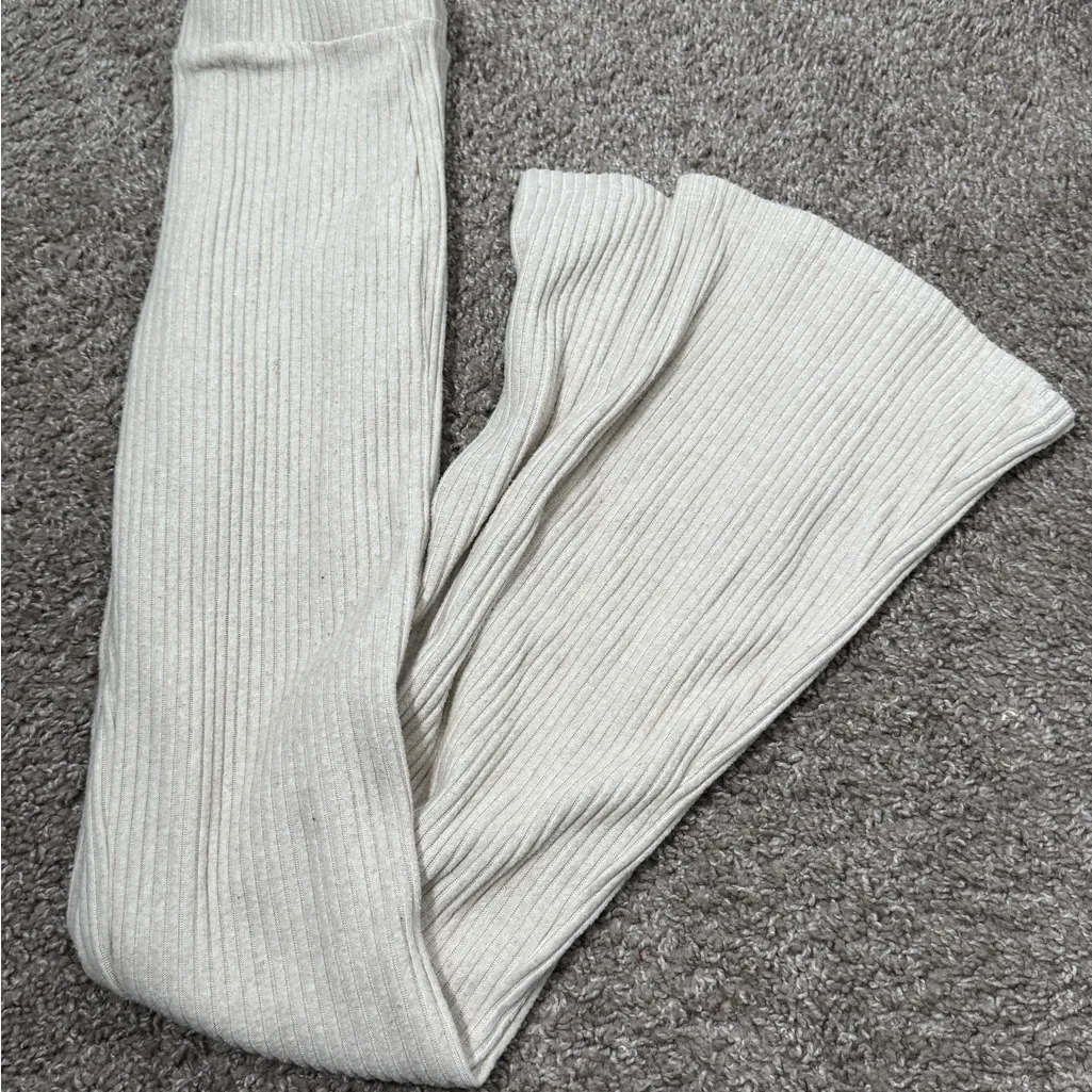 Zara Beige Ribbed Knit Pants - Image 7