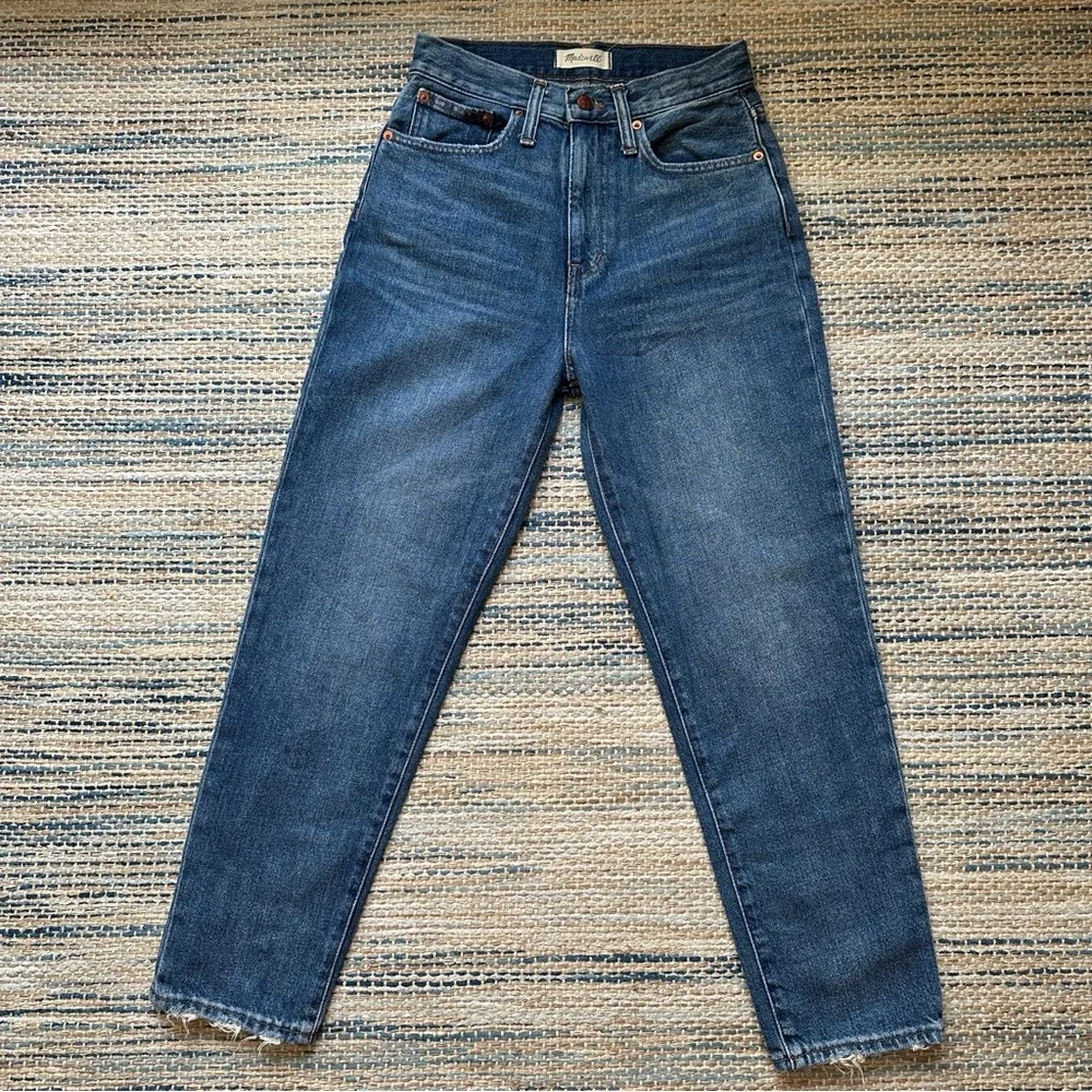 The Momjean in Downey Wash Size 25 Mom Jean Rigid Denim High Rise - Image 2