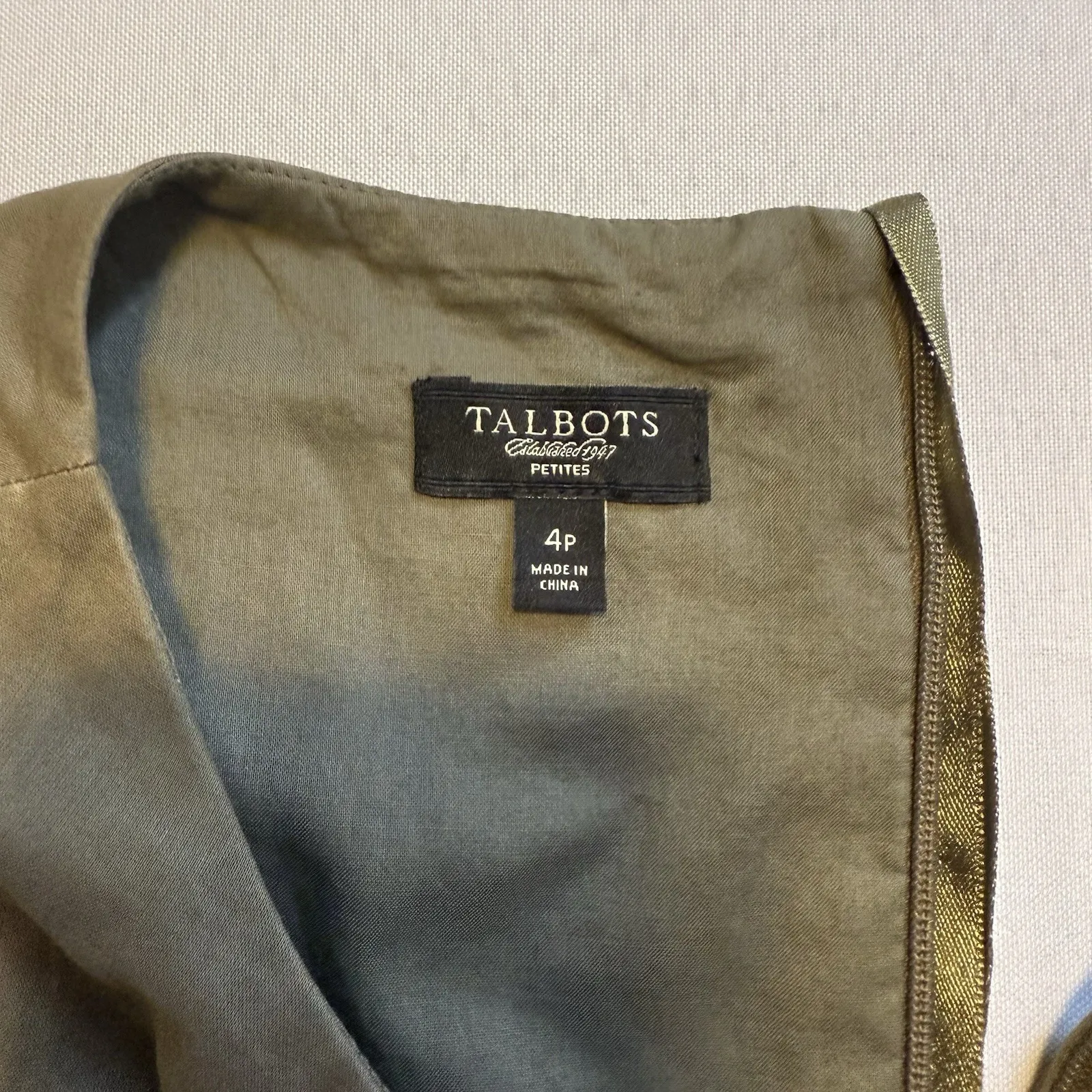 TALBOTS Petite Dress Tired Layered Shift Sz 4P Sleeveless Knee Length Retail 159 - Image 4
