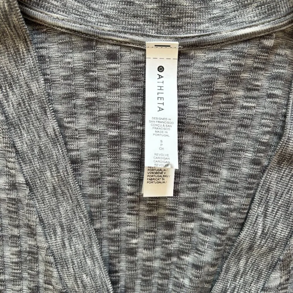 Athleta gray revolve cardigan women size small NWT lightweight - Image 3