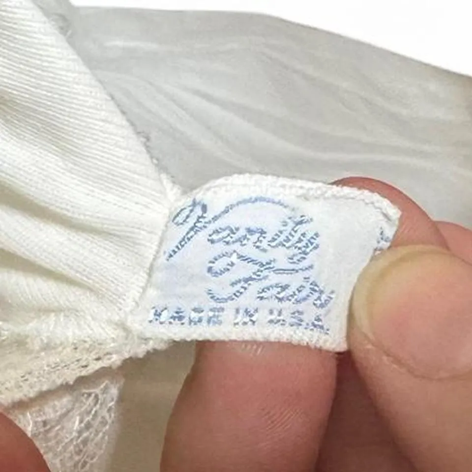 1950's True Vintage Vanity Fair White Lace Slip Dress Size 38 XS/S Romantic - Image 4