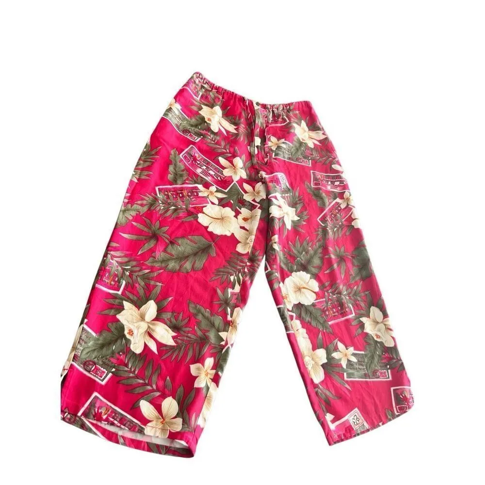 Island Traders wide legs Crop Capri pants size L Black Size L - Image 9