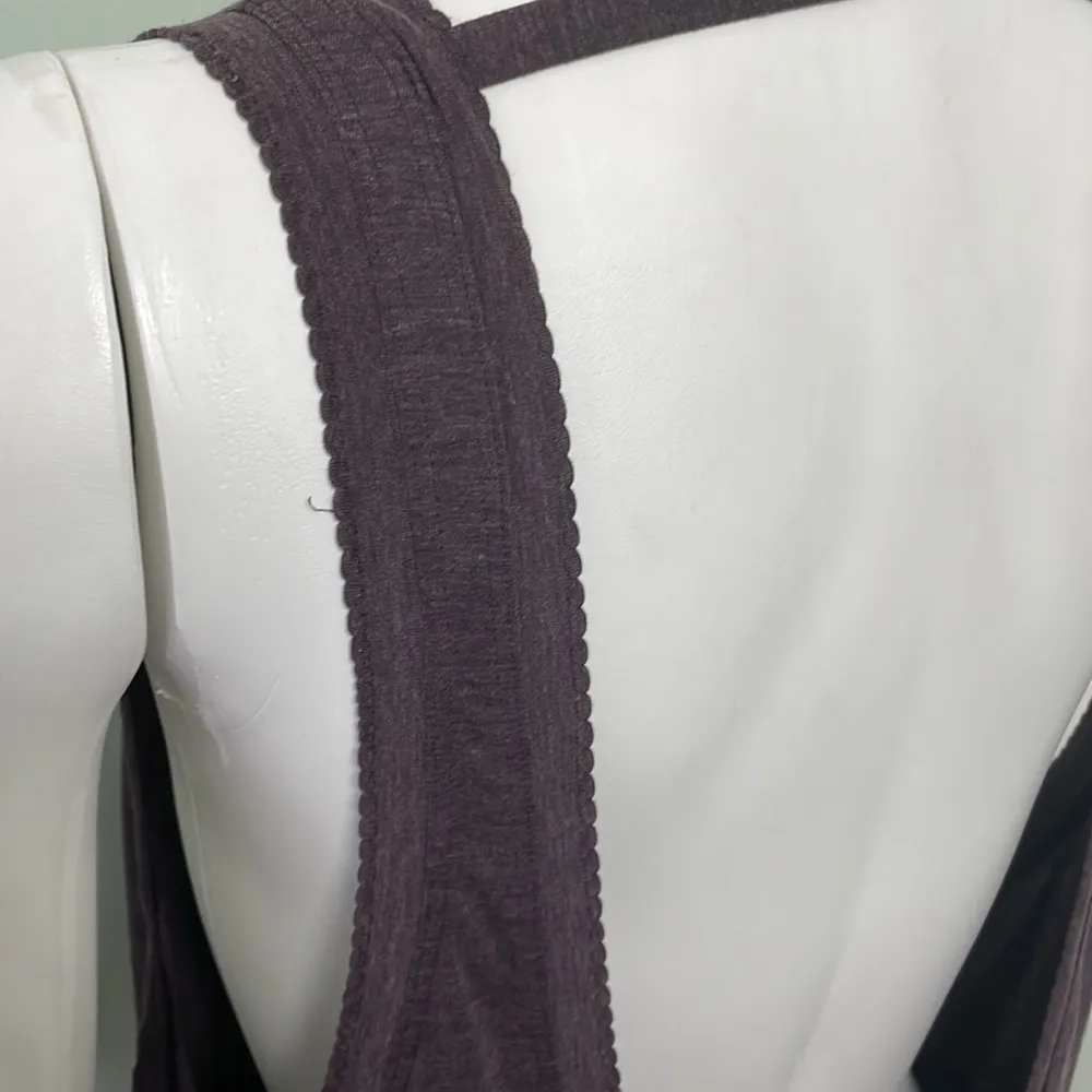 Lululemon Tied to It Deep Surplice Black Cherry Loose Tank - Image 6