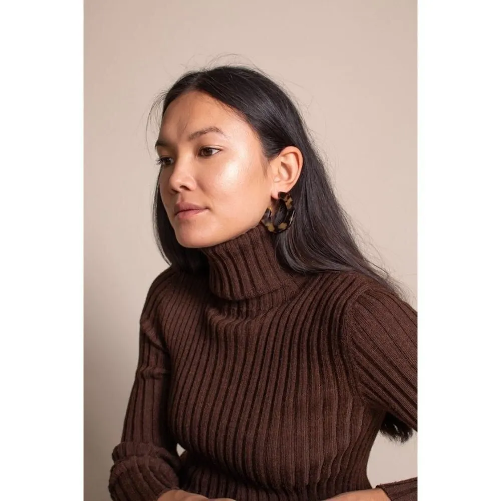 Rachel Comey 💕💕 Baby Factor Earrings ~ Brown Tortoise NWT - Image 3