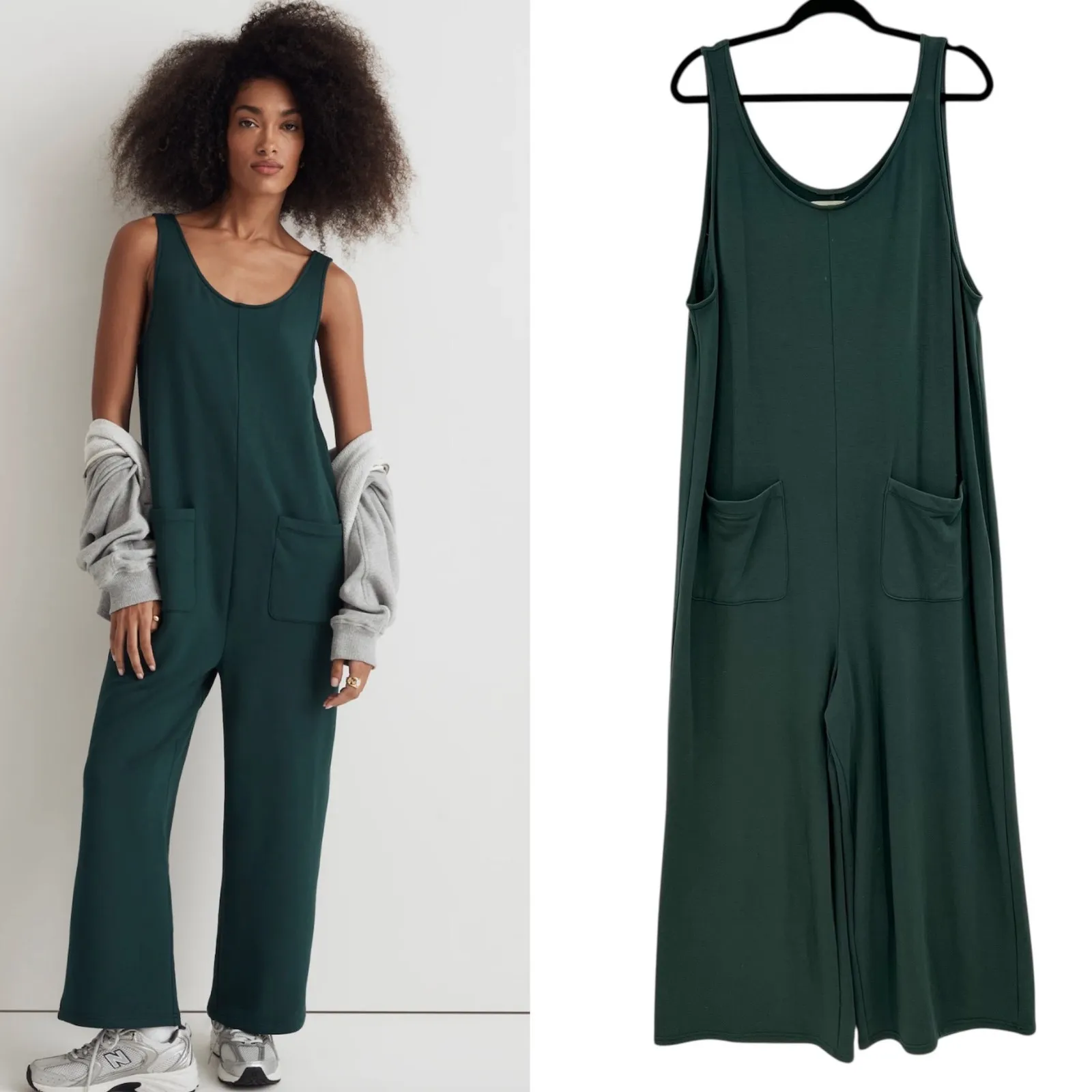 Madewell Superbrushed Pull-On Jumpsuit Green‎ Size XL - Image 2
