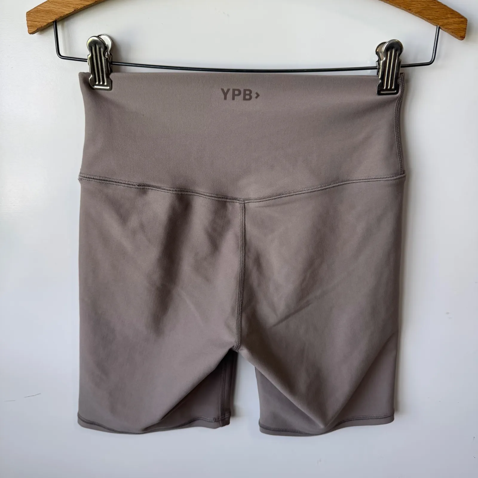 YPB Biker Shorts High Waist Athletic Compression Activewear Shorts S Gray - Image 4