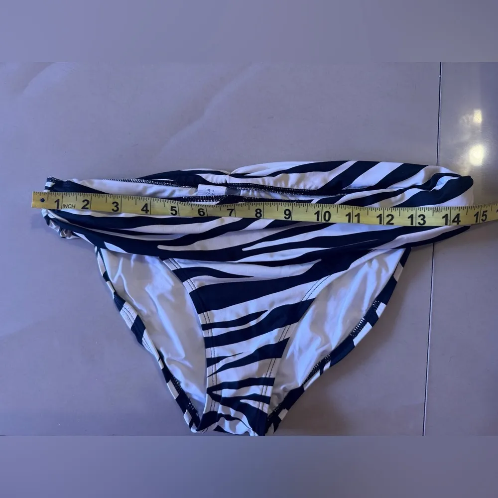 La Blanca Black White Leopard Brazilian Bikini Bottom Beach Swim Swimsuit 6 - Image 8