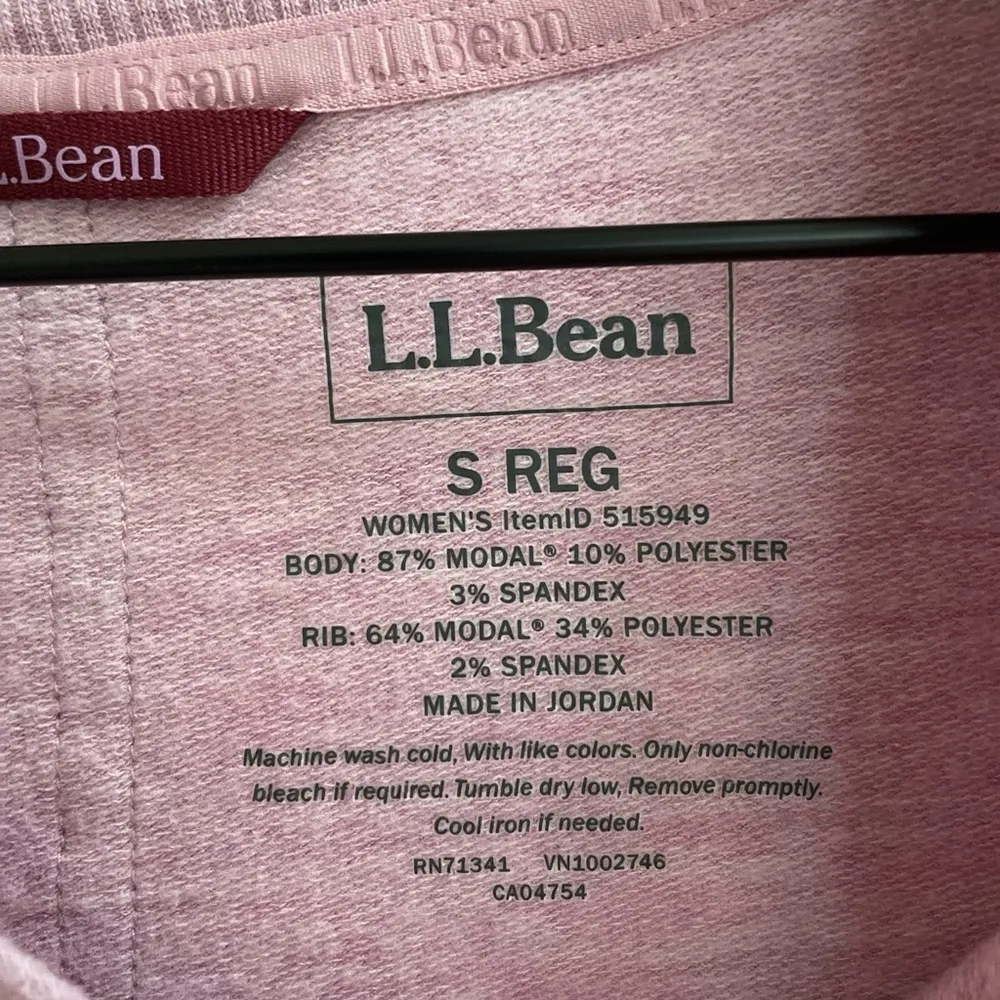 L.L. BEAN Women's SoftFlex Crewneck Dolman Sleeve Pullover Lilac Heather Size S - Image 9