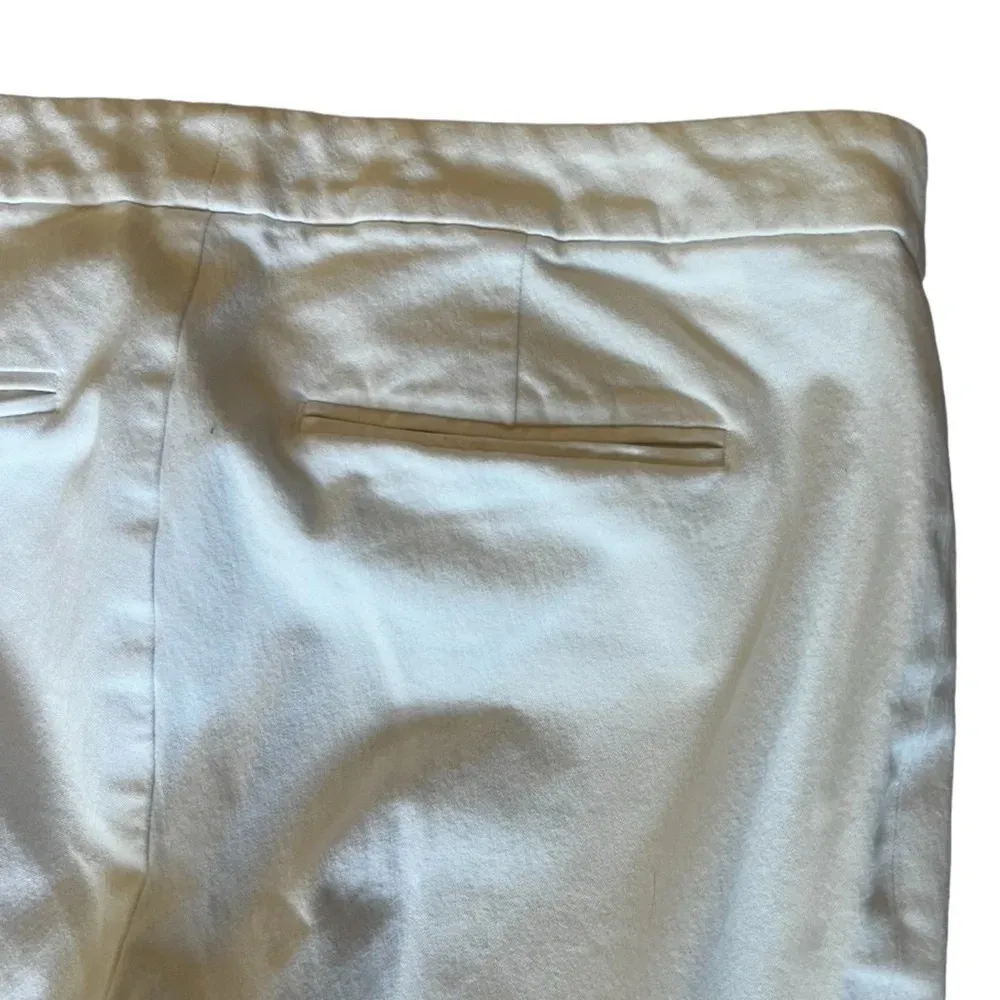 Lauren Ralph Lauren white stretch ankle trouser with back pockets size 8 petite - Image 5