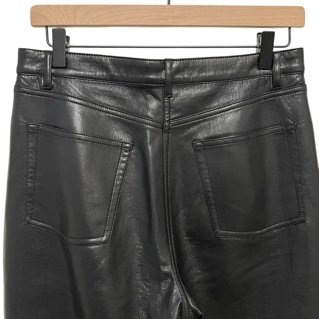 Aritzia Wilfred Vegan Leather Melina Crop Pant Black 8 - Image 12