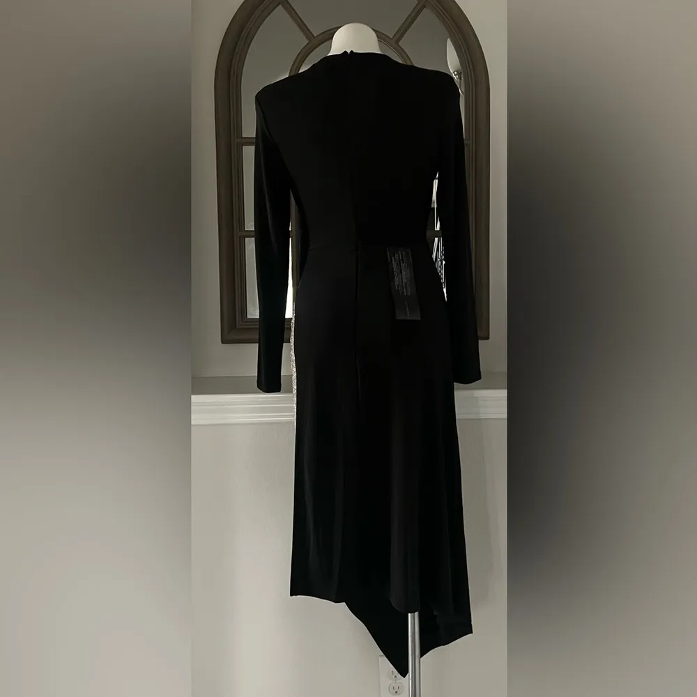 NWT BCBGMaxazria Sequin Asymmetric Midi-Dress, Size 6 SOLD OUT! Online for $298 - Image 9