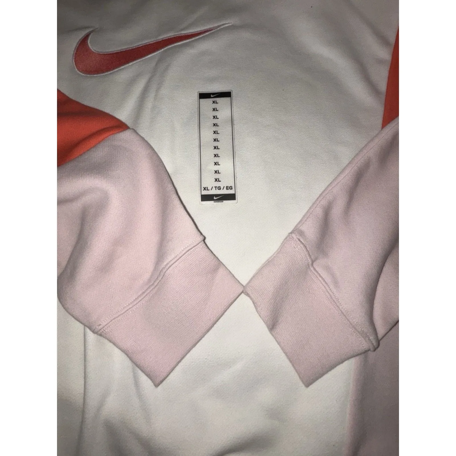 Women’s Nike NSW French Terry Colorblock Retro Crew Neck Sweater XL CK1402-100 - Image 4