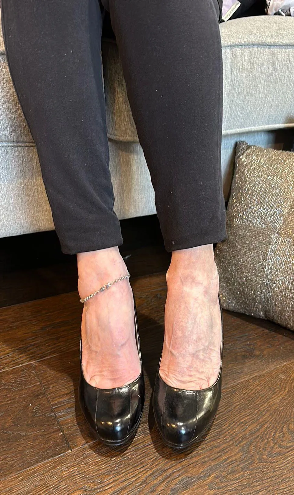 Snakeskin Heels Black - Image 3