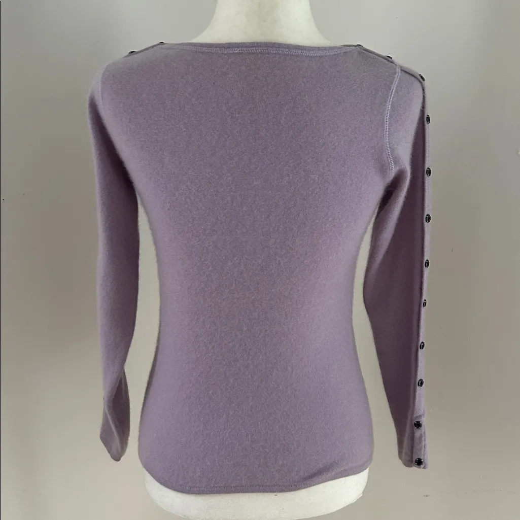 Lavender Cashmere Crew Neck Sweater sz Xs/S Purple - Image 6
