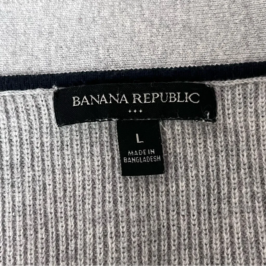 Banana Republic Gray Knit Longline Cardigan Sweater L | Preppy Old Money Capsule - Image 9