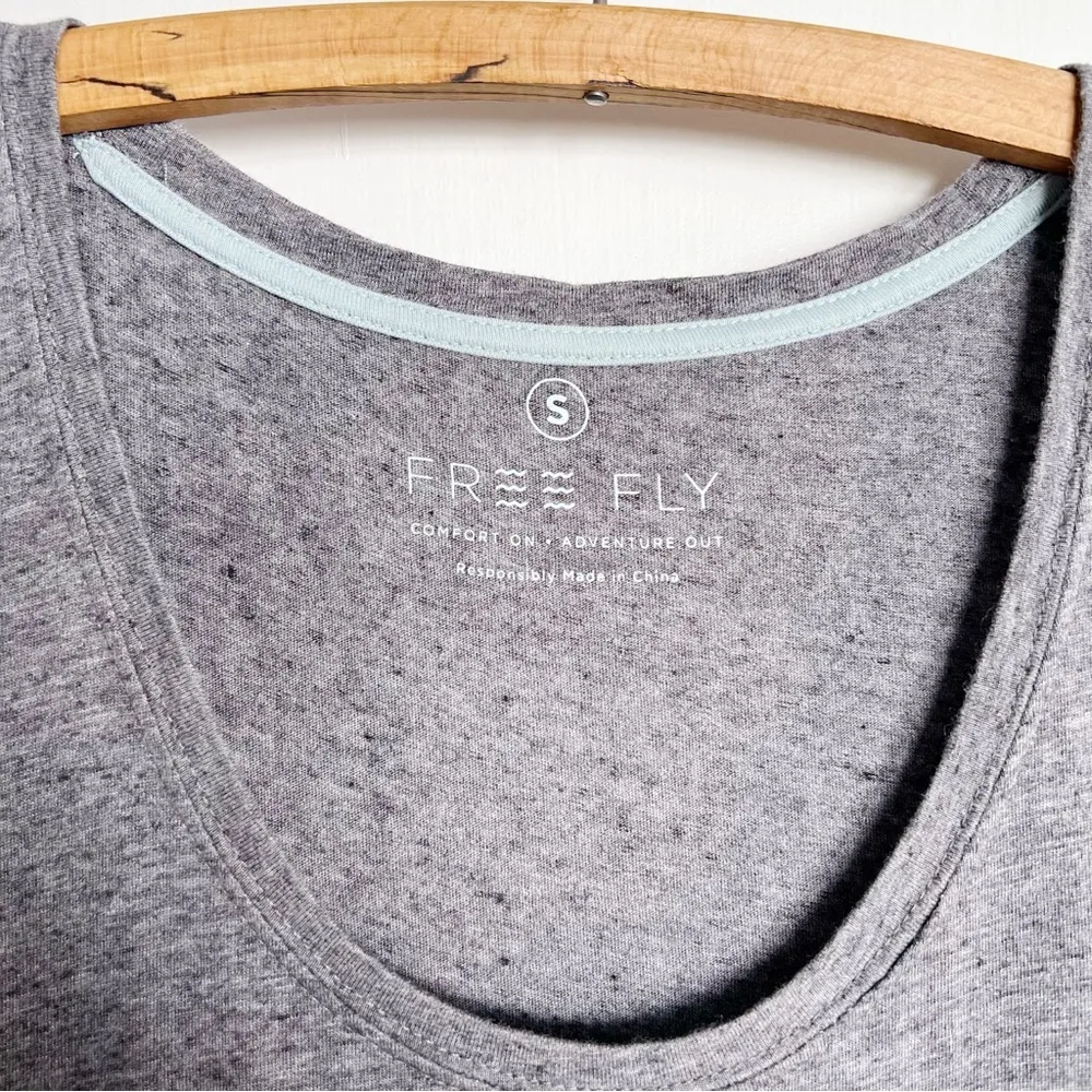 Free Fly • Bamboo Heritage Midi Dress maxi tank jersey knit Heather Flint grey Gray - Image 5