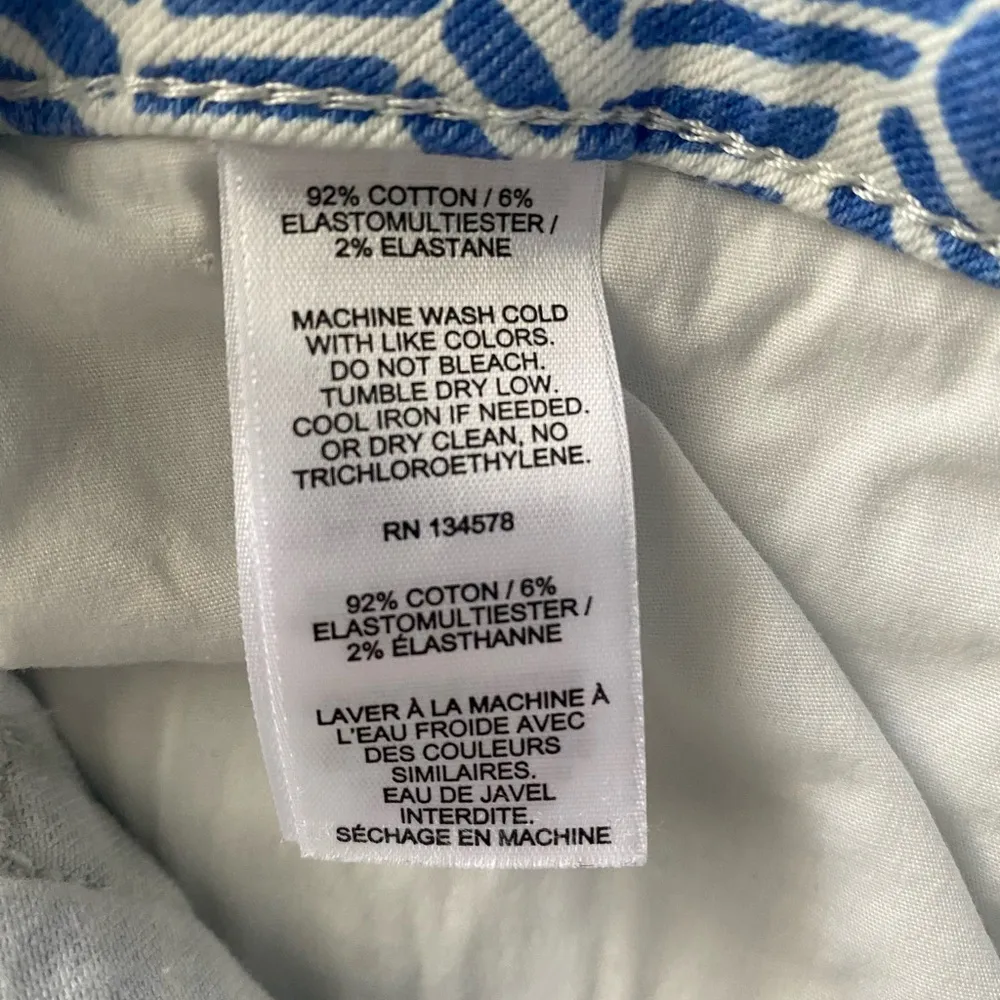 Vineyard Vines Jamie High-Rise Chevron Jean Blue White Nautical Beach Size 29 - Image 9