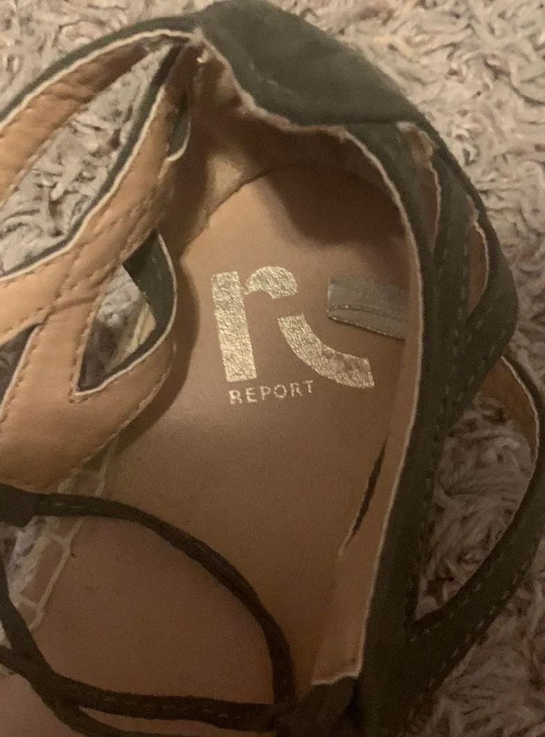 Report Green Lace Up Sandals Size 7 - Image 3