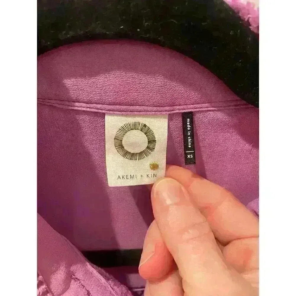 Anthropologie Akemi + Kin Purple Velvet Duster, size XS - Image 4