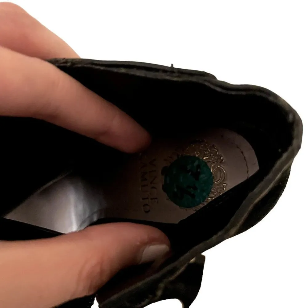 Vince Camuto trendy black stiletto heels peep toe business formal shoes stunning - Image 8