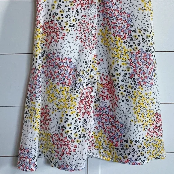 Le Lis Floral Mini Dress White Red Yellow Cute Summer Casual Sun Dress - S EUC - Image 8