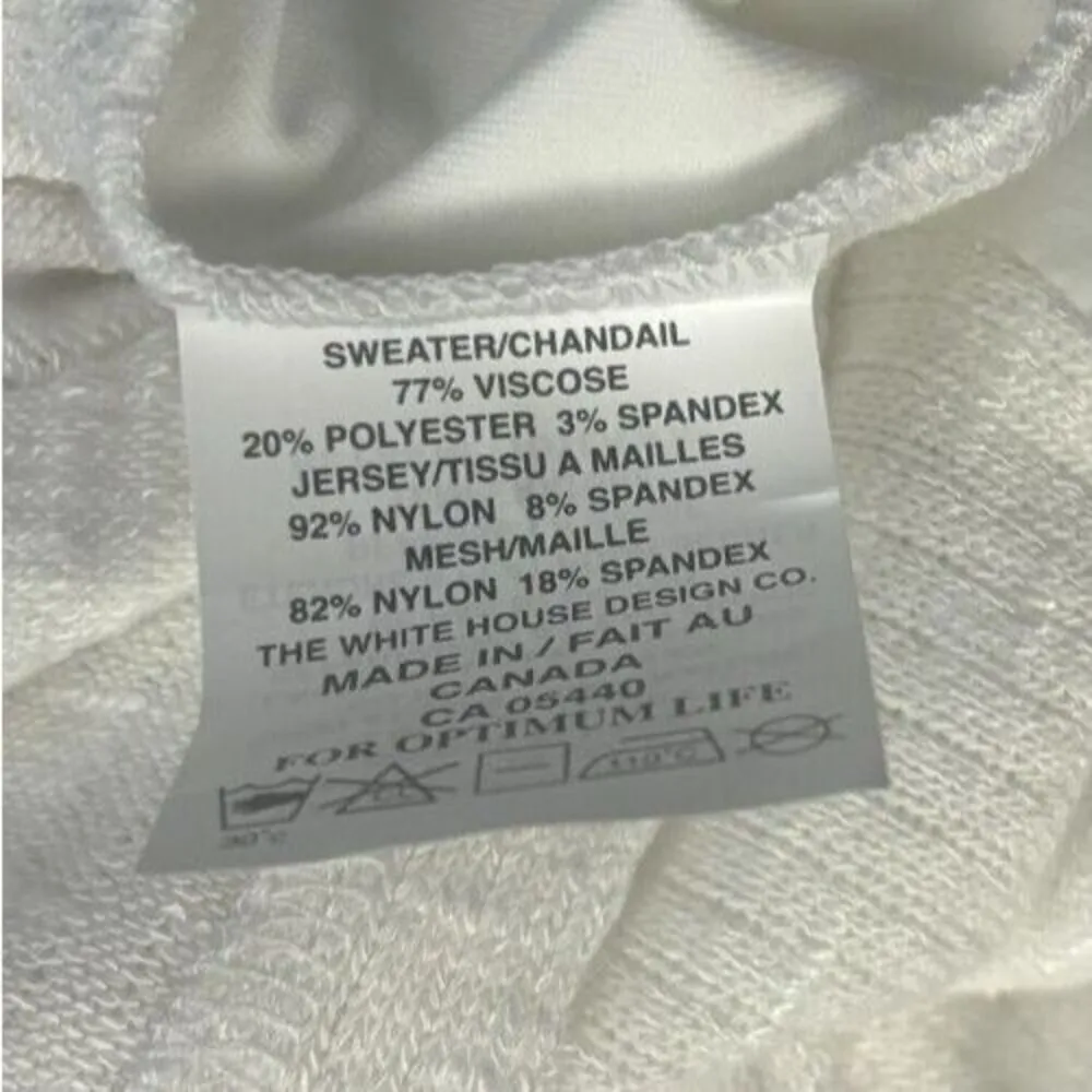 New Sympli Call It A Day Tank Top Shell Size 8 White Classic Minimalist Neutral - Image 10