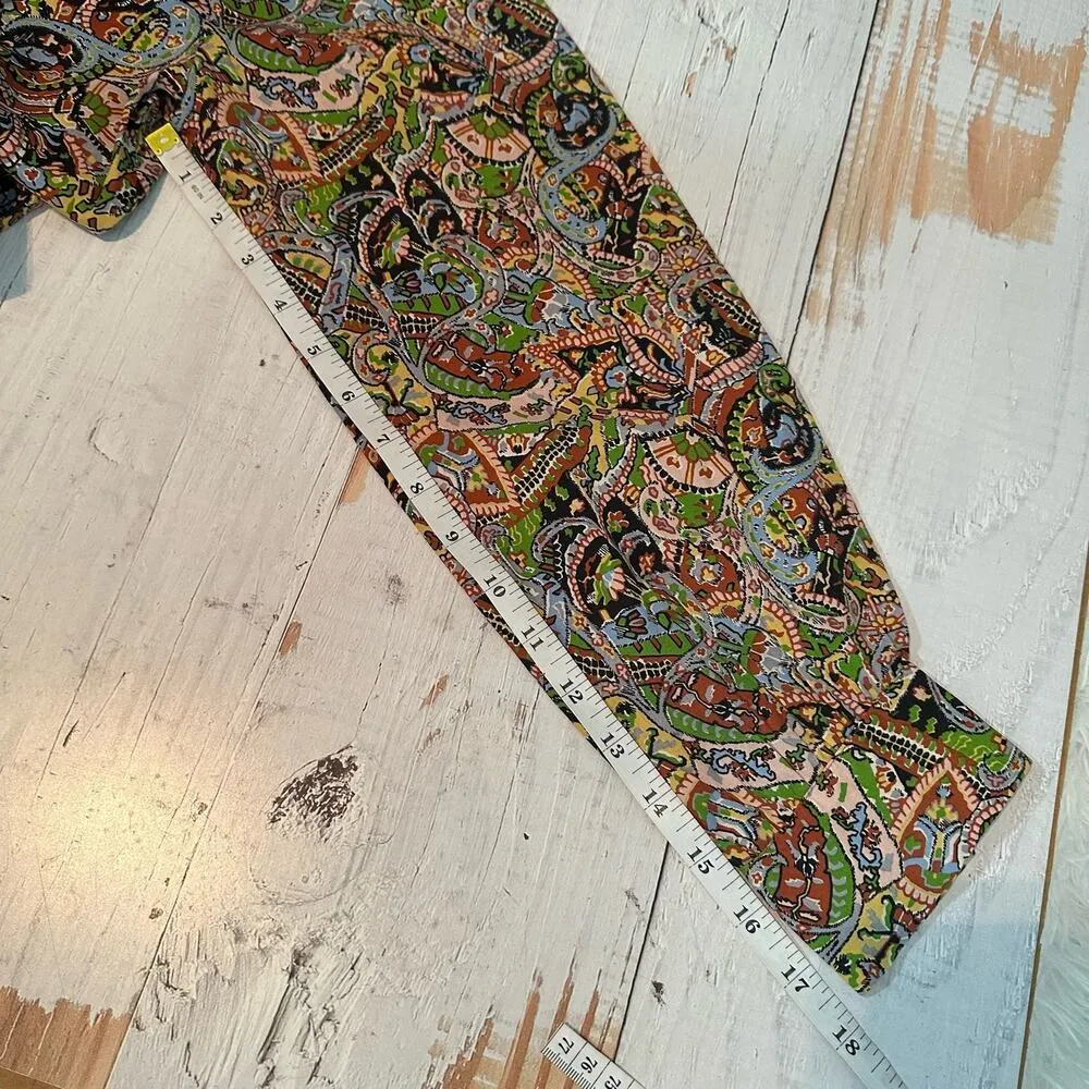 DOEN Annabella Top in Museo Paisley Print Silk Blouse Neck Tie - Image 13