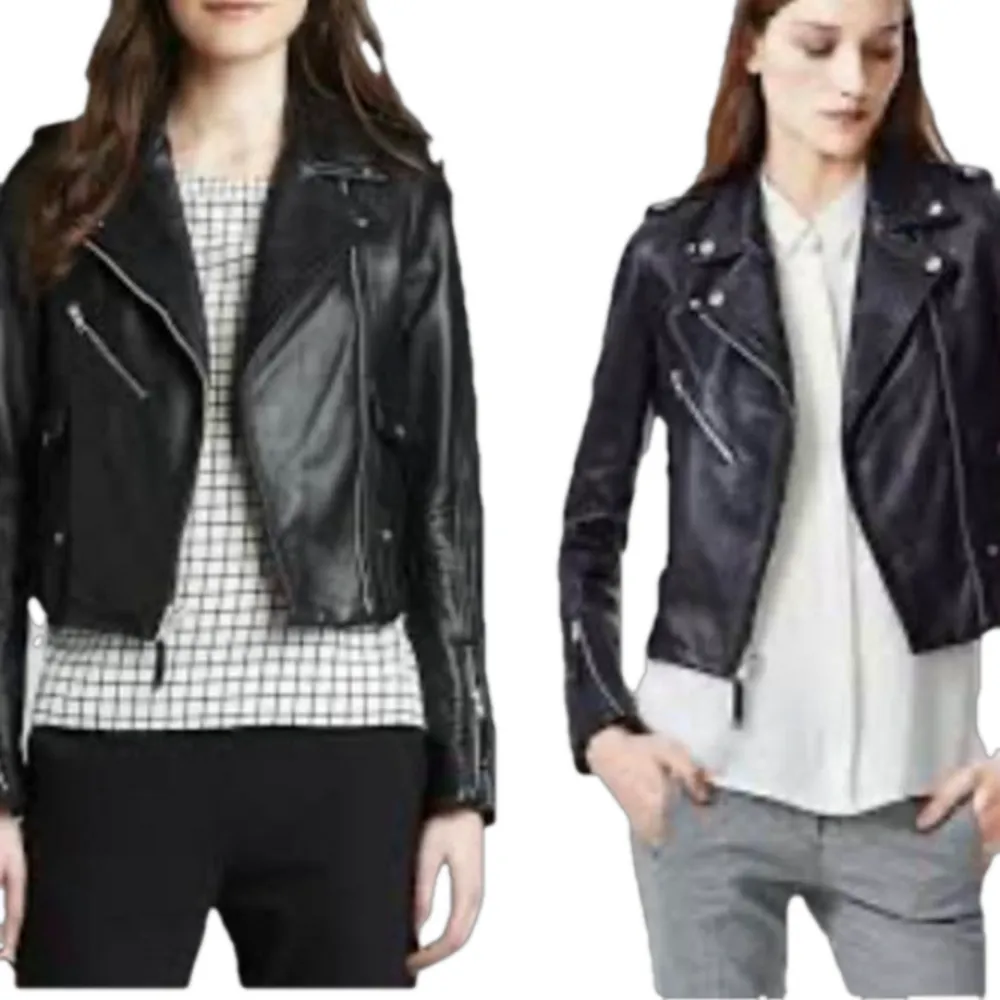 Theory Leather Adashi Moto Jacket - Image 3