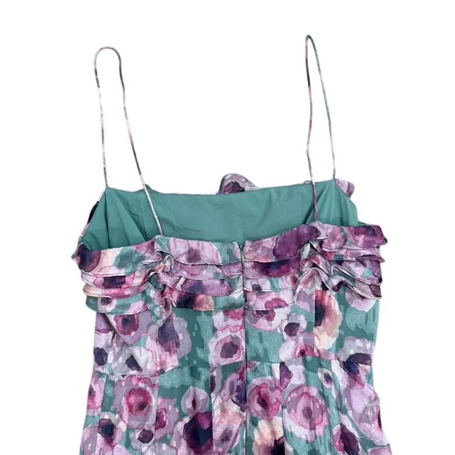 Slate & Willow Floral Midi Dress in Purple Multi, Size US 8 - Image 8