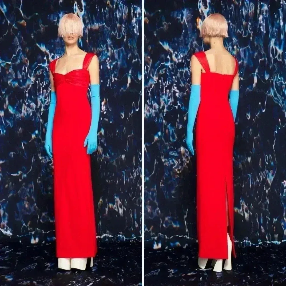 Solace London The Calluna Maxi Dress in Red Size 12 US Red - Image 5