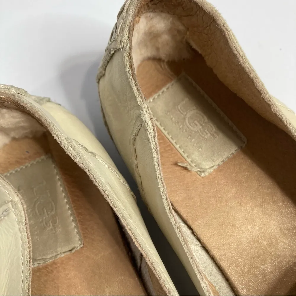 UGG marrah leather flats cream size‎ 8 - Image 3