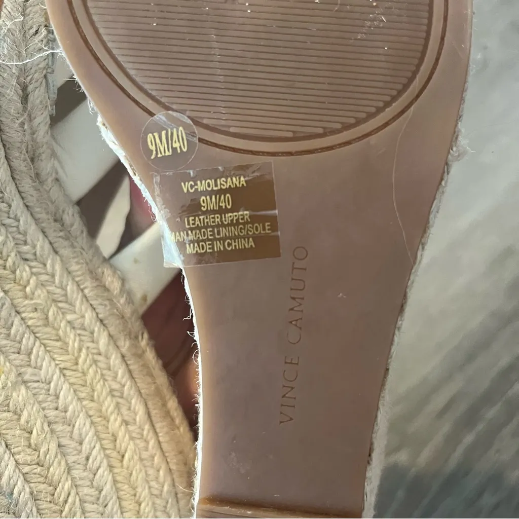 Vince Camuto Footwear White Molisana Espadrille Wedge Sandal Women's Size 9 - Image 10