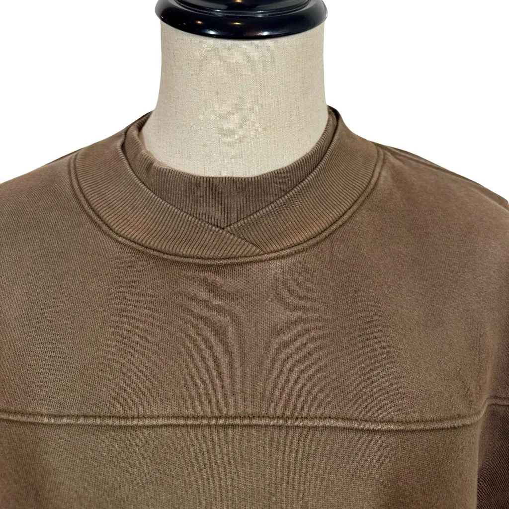 Joah Brown Drawcord Cropped Crew Sweatshirt - Image 7