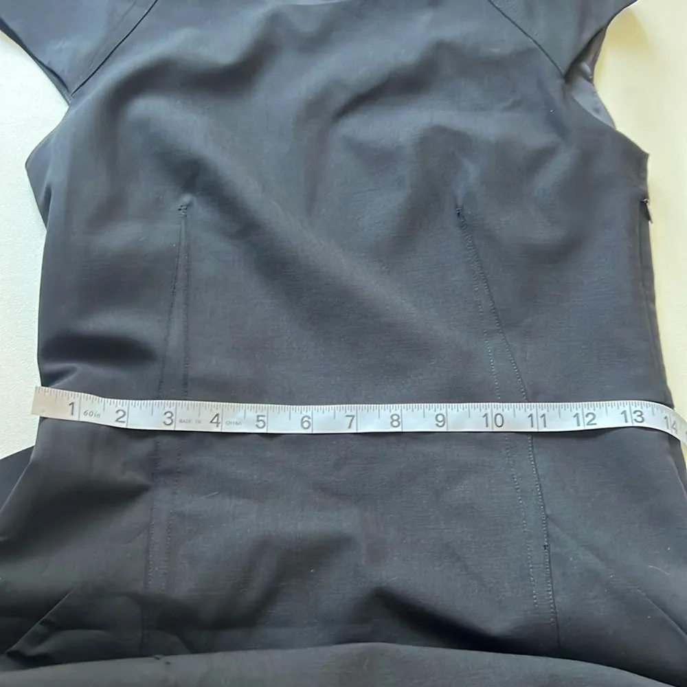 Theory Cap Sleeve A-Line Black Dress - Image 6