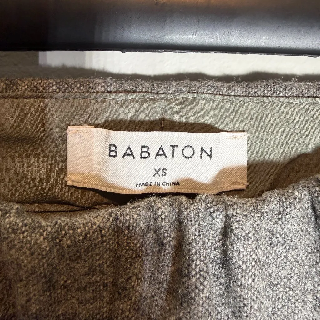 Aritzia Babaton Dexter Wool Cropped Trouser Dress Pants Women's XS Gray NWOT - Image 9