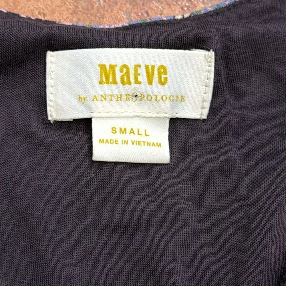 Maeve Anthropologie Leslie Paisley Wrap Top Midi Dress Size S - Image 11