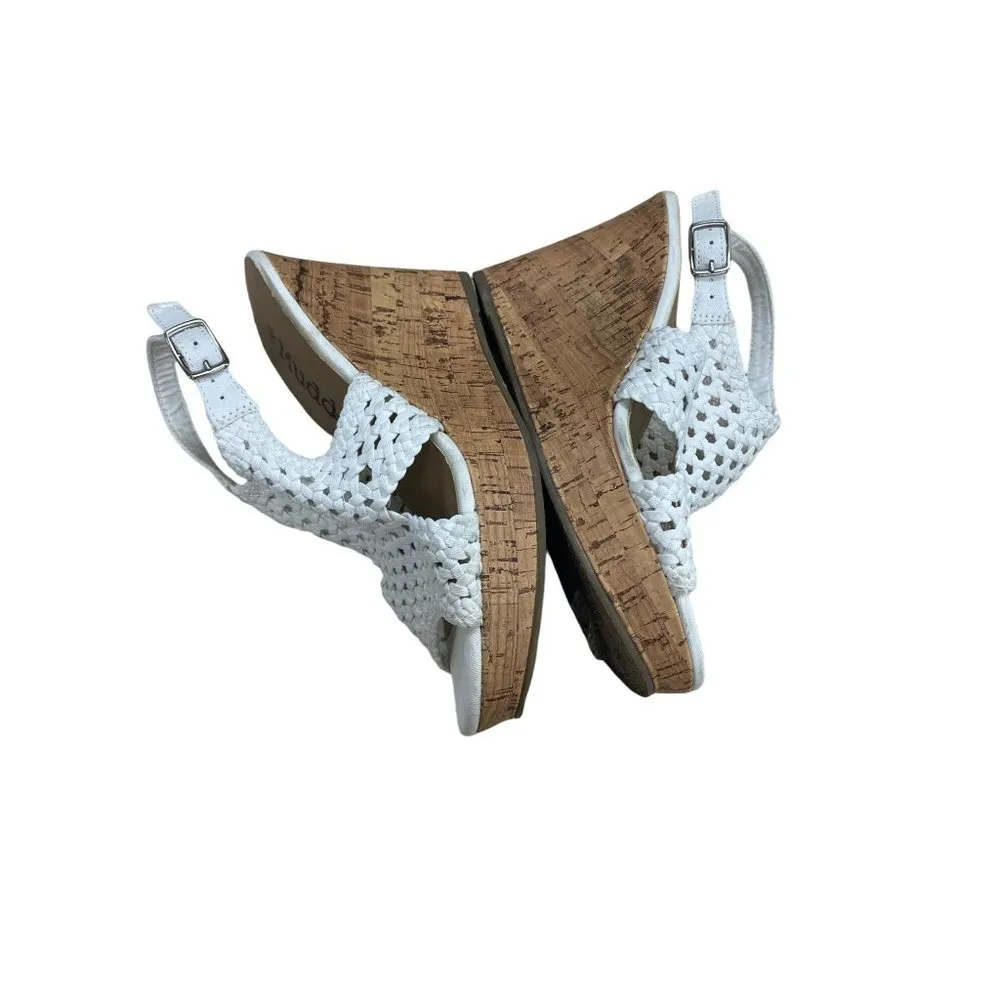 Women’s Mudd shoes heels wedges white cork bottom size 8m SKU 1036 - Image 7