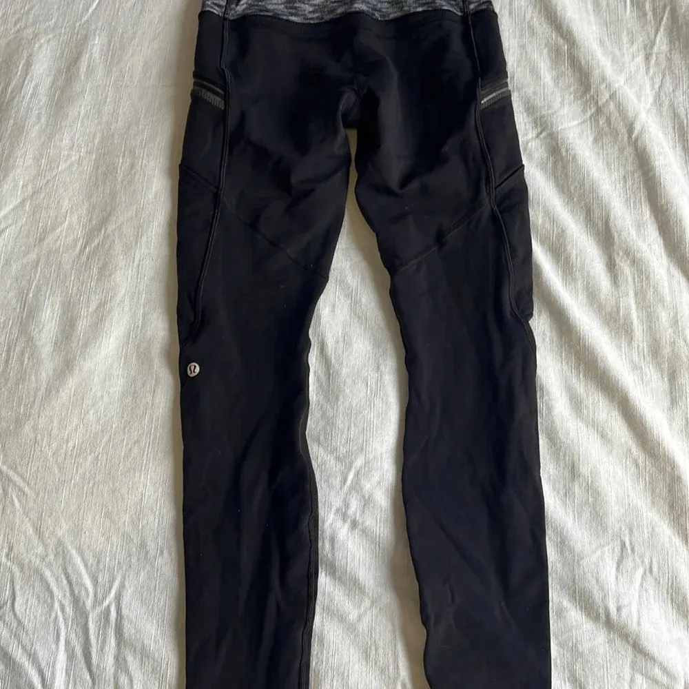 Lululemon black zipper leggings size 2 - Image 2