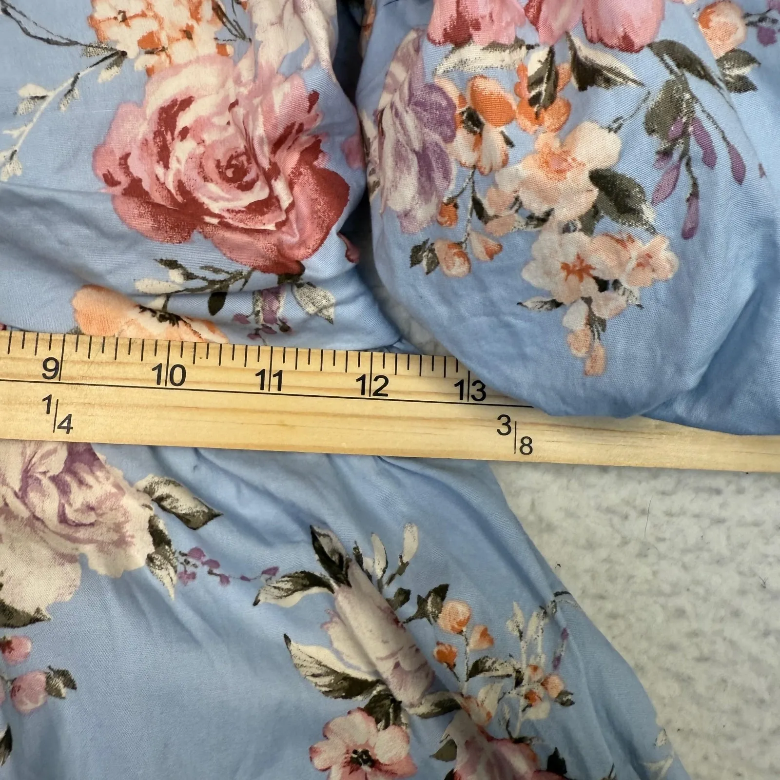 Altar'd State Dress Womens Small Blue Floral Puff Sleeve Cutout Sundress - Image 7