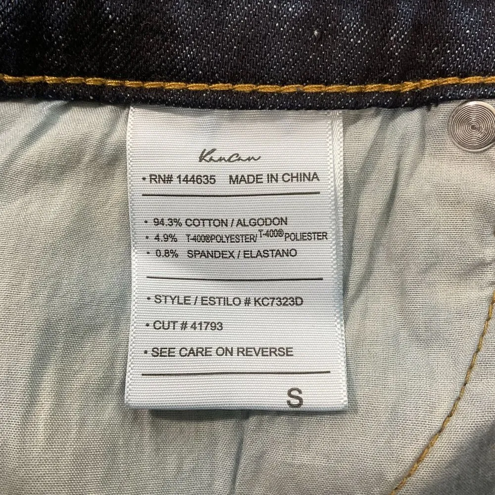 KanCan Jean Shorts Womens S 'Gemini High Rise' Cut Off Stretch Denim Dark Wash Blue - Image 6