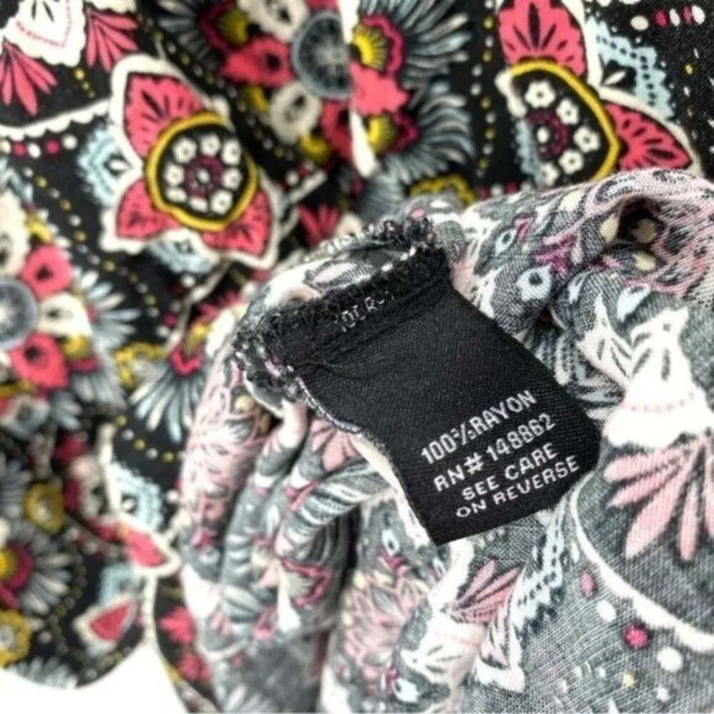 Medallion Print Lattice Challis Dress 2X - Image 9