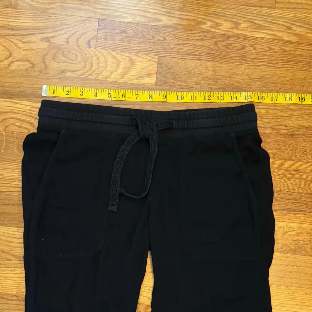 James Perse Womens 1 Small Black Jogger Elastic Casual Pockets Cuffed Drawstring - Image 2