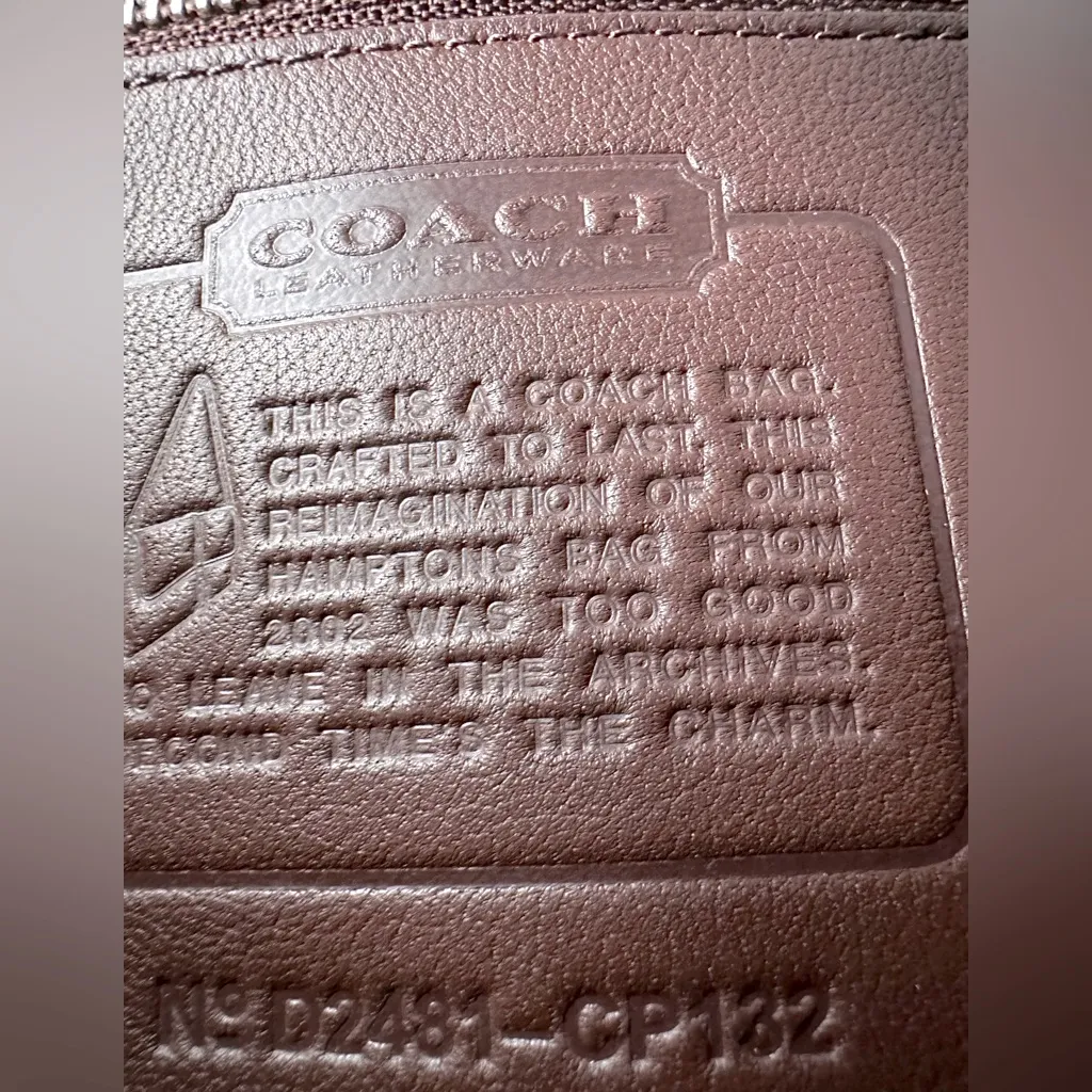 Coach Hamptons Bag Shoulder Purse Maple New NWT - Image 8