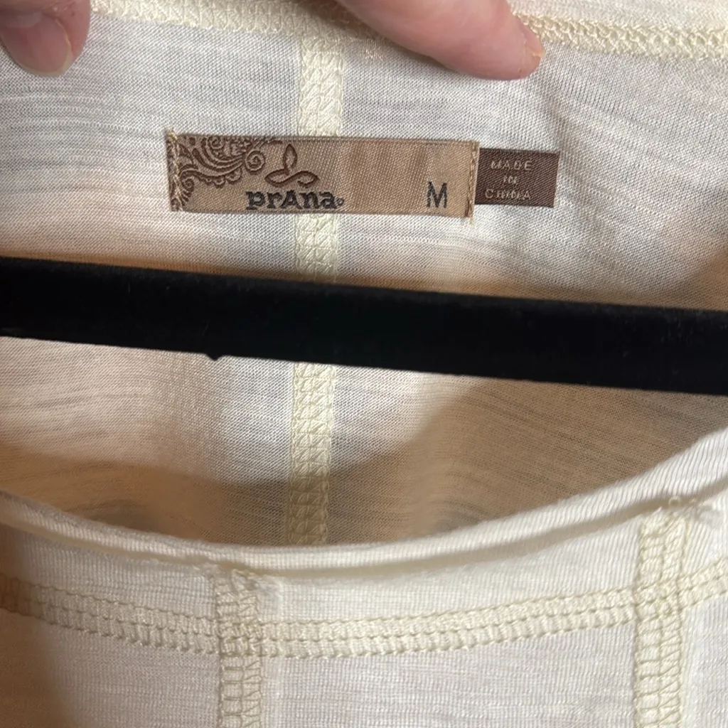 prAna Chrissa Top Long-Sleeve Wool Blend Women's Ivory Size Medium - Image 4