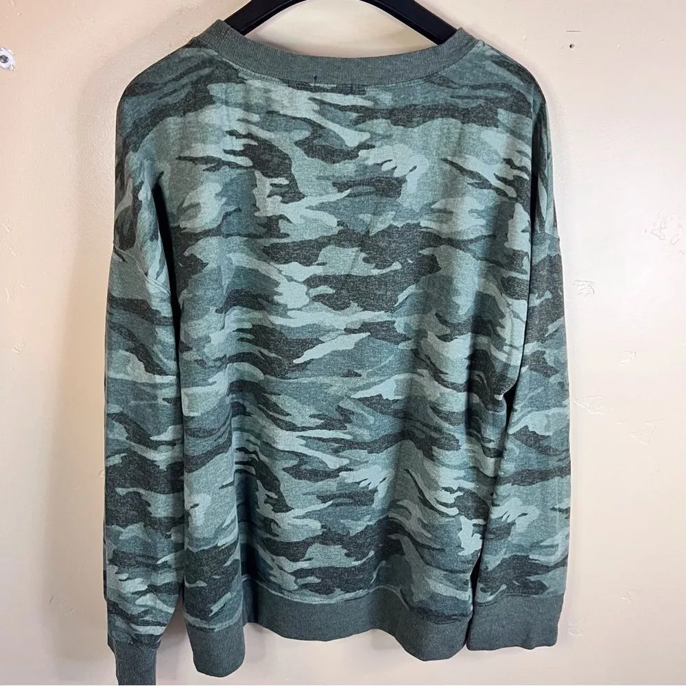 Splendid Womens Classic Camo Cozy Sweatshirt Size XXL‎ Still On Sale on Website - Image 2